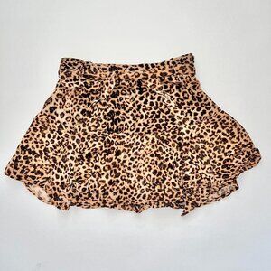 Leopard Print Mini Skirt